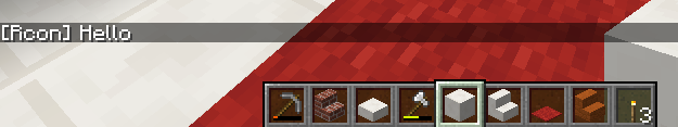 Example output of the Minecraft say command run via RCON