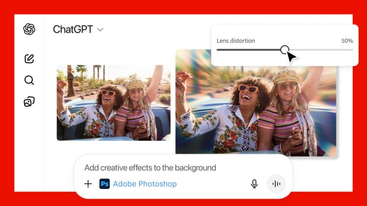 Adobe、Photoshop・Express・AcrobatをChatGPTで提供開始 対話形式で写真編集が可能に