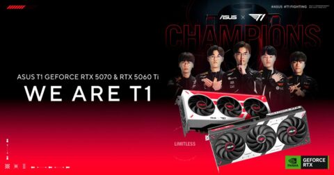 ASUS、LoL 王者 T1 監修の GeForce RTX 5070 / 5060 Ti 限定モデルを発表