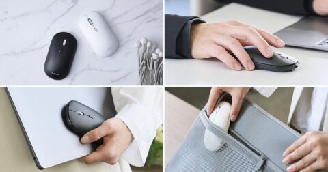 エレコム、厚さ26mmの薄型ワイヤレスマウス「Slint」発売 3台切り替えに対応