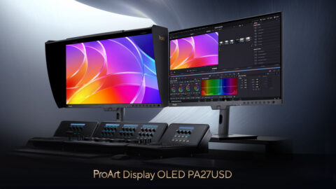 ASUS、ProArt OLED PA27USD と PA32USD 発表、4K 240Hz と 12G-SDI 内蔵で映像編集向け