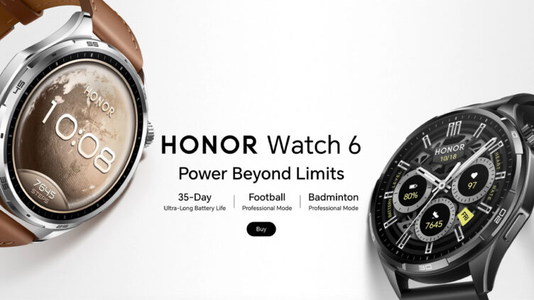 HONOR「Watch 6」発表 980mAh電池で最大35日駆動、3000nit有機ELと120超の運動モードに対応