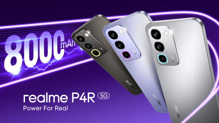 Realme P4R 5G発表 8,000mAhの大容量バッテリーと144Hz表示で約3万2000円から