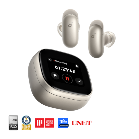 Soundcore「Liberty 5 Pro Max」発表 ケース画面で会議を録音しAIが文字起こし