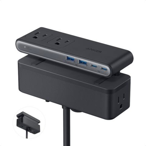 Anker「Nano Power Strip」発売 机に挟むクランプ式、10ポート70Wで9,990円