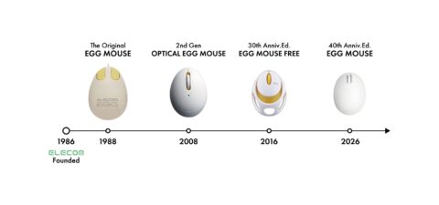 エレコム“EGG MOUSE”が40周年で3度目の刷新 全5色＋着せ替えソフトシェルの静音マウスに
