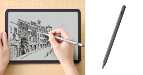 エレコム、約20分でフル充電できるiPad用アクティブタッチペン発売 1.6mm極細ペン先で2色展開