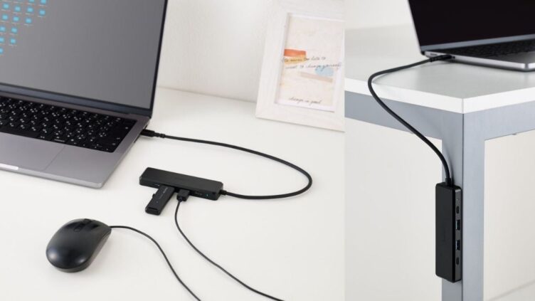 エレコム、机にピタッと固定するドッキングステーション2種発売 5/7ポートで4K60Hz対応
