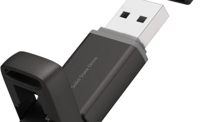 エレコム、2WAYコネクターのポータブルSSD発売 AI写真編集ソフト付きでPS5にも対応