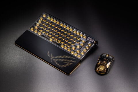 ASUS、ROG 20周年記念の限定キーボード／マウスを発売 24K金メッキ採用の数量限定モデル