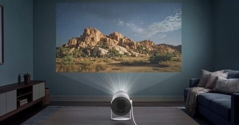 Samsung、AIが壁を自動補正する「The Freestyle+」発売 100型投影・430ルーメンで約20万円