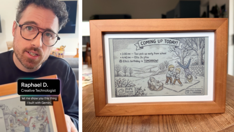 Google Employee Open-Sources Glanceboard, an E Ink Family Schedule Board Built with Gemini 3.6 Flash and Nano Banana