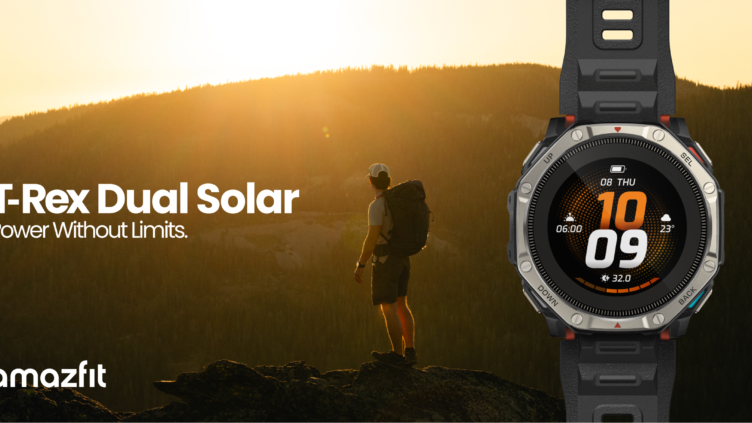 Amazfit 發表「T-Rex Dual Solar」，雙面太陽能充電最長續航34天