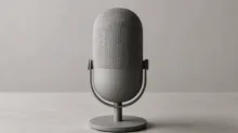 Gemini 3.8 Live の音声AIをイメージしたマイクの写真