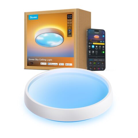 Govee「Sky Ceiling Light」を発売 気分に合わせて光を変える21インチのAI天井照明