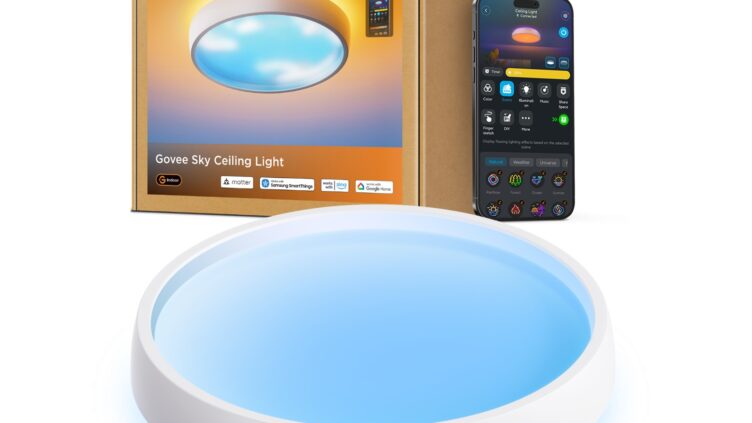 Govee「Sky Ceiling Light」を発売 気分に合わせて光を変える21インチのAI天井照明