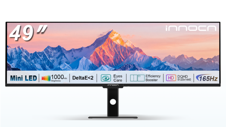 INNOCN、世界初の49型フラットMini LEDウルトラワイドモニター「E49M1R」を発売