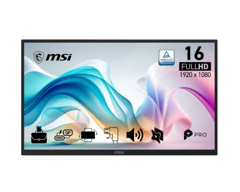 MSI Launches 15.6-inch PRO MP161E6 Portable Monitor on September 17 with a 360-Degree Pivot Stand and Tripod Mount