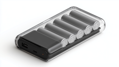 モバイルバッテリー 透明 18650セル - USB A C